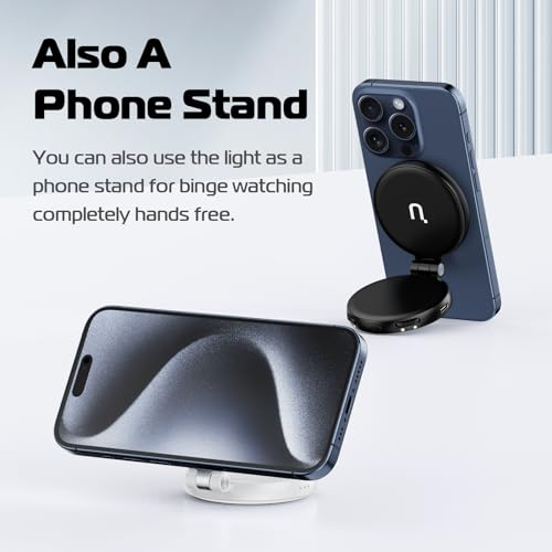 ULANZI Magnetic Selfie Light, LED Fill Light Compatible with Magsafe, LED Selfie Ring Light Included Sticky Ring for Phones, for Selfies/Photography/TikTok/Zoom Calls/Video Conference Color Black