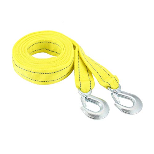 Baynne 5 Tons 4m Car Towing Rope Tow Cable Strap Towing Pull Rope with Hooks for Heavy Duty Car Emergency Rescue Rope - Thumbnail 2