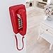 Home Intuition Amplified Single Line Corded Wall Mounted Telephone with Extra Loud Ringer, Red