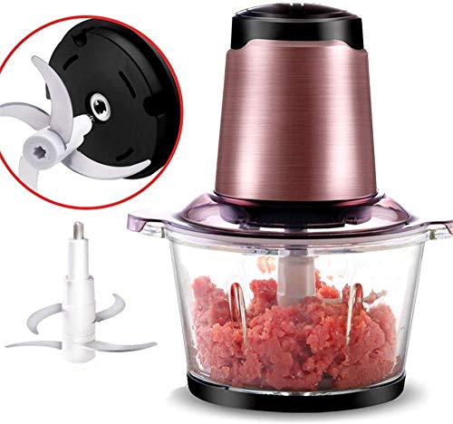 CEHNXIU-Electric-Food-Chopper-300W-Mini-Food-Processor-5-Cup-Glass-Bowl-Grinder-for-Meat-Vegetables-Fruit-and-Nuts-with-HighLow-Speed-ChoiceStainless-Steel-Motor-Unit-and-Sharp-Blades