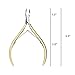 FANTCEN Cuticle Nipper 1/2 Jaw Cuticle Remover Double Spring Golden Cuticle Clipper Stainless Steel Trimmer Cutter Scissor for Manicure DIY Nail Care Set of 2