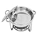 ZenChef Deluxe 5 Qt Stainless Steel Round Chafer, Full Size Chafer, Chafing Dish w/Water Pan, Food Pan, Lid, Frame And Alcohol Furnace (Pack of 2)
