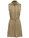 Awesome21 Women's Sleeveless Button Down Shirt Dress w/Attached Belt