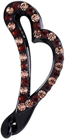 Fancyin Luxury 4.1" Crystal large size colorful rhinestones hair claw banana clip women (D)