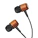 Divine Music 4 U Noise Cancelling Wood In-Ear Headphones-Earphones for Women & Men Provide Crystal Clear Stereo Sound,High Bass w/Inline Microphone & Controls, 2 Cords (Brown and Black)