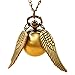 Kikole Flying Ball Necklace Vintage Retro Angel Wing Necklace Steampunk Pocket Watch