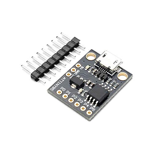 DAOKI 3Pcs Digispark ATTINY85 Board kickstarter Micro USB Development Board Module for Arduino with Dupont Cable Black - Thumbnail 2