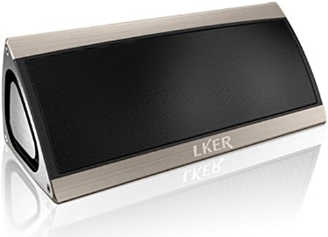 LKER King Portable Wireless Bluetooth 4.0 Subwoofer Speaker golden