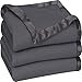Utopia Bedding Fleece Blanket Queen Size Grey Soft Cozy Sateen Bed Blanket Microfiber