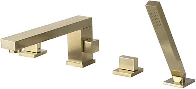 Moderno Grifo de Bañera Instalación de Cubierta de Latón Juego de Ducha