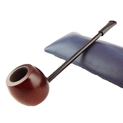 Home-organizer Tech Wooden Smoking Pipe Tobacco Pipe with Pipe Accessories True Man's Essential Fashion Decoration Choice (Round Bottom)