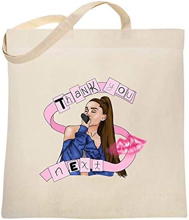 Canvas Thank U Next Tote Bag Natural Perfect for Shopping Laptop School Books Bags Party Travel Totes Cloth