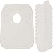 BabyPrem Baby Bibs 12 Pack Cotton Round Neck Popover The Head One Size White