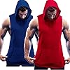 COOFANDY Tanktop voor heren, mouwloos, workout, sport, fitness, hoodie, spiershirt voor gym, training, verpakking van 2…