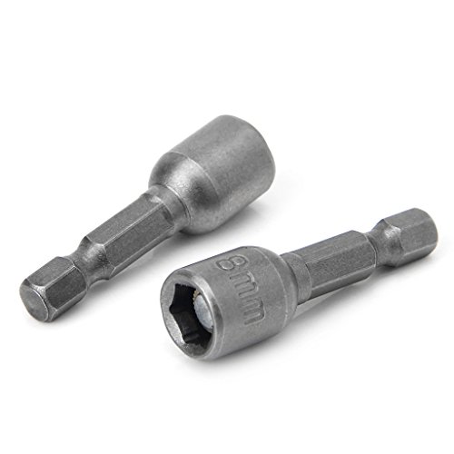 Because0f 10 Pcs Magnetic Nut Driver Set 8mm 5/16" Socket Adapter Hex Drill Bit