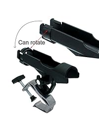 Soporte para cañas de pesca, rotación de 360 grados, con cierre de potencia, soporte plegable con abertura grande.