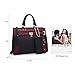 Women's Two Tone Fashion Handbag For Women Top Handle Satchel Bag Padlock Designer Purse With Matching Wristlet