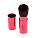 Retractable Makeup Blush Brush -Best Kabuki Blending Brushes. Mineral Powder,Contouring, Cream or Liquid Cosmetics. Cute Compact Pink Case Blusher Brush