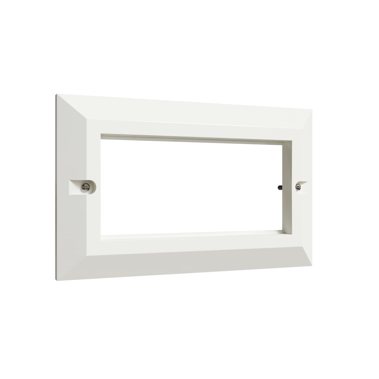 rhinocables Double Wall Frame RJ45 Faceplate LAN Patch Network Keystone for 50mm x 25mm Clip in Euro Modules Only UK Spec