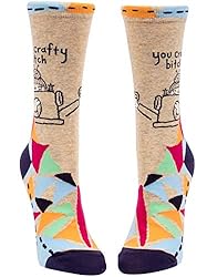 Blue Q Funny Women's Crew Socks - You Crafty