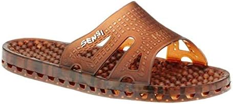 Translucent Cola Sensi Sandals' Waterproof Slide Recovery Spa Sandal with Massaging Bumps. Handmade in Italy (US 5-5.5)