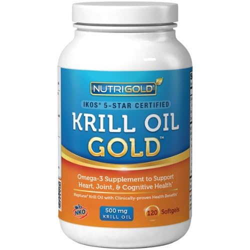 #1 Krill Oil Omega-3 Supplement - Krill GOLD, 500mg, 120 Softgels - IKOS 5-Star Certified, Multi-Patented, GMO-free... image