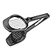 Flexzion Stainless Steel Multipurpose Slicer - Egg Mushroom Strawberry Tomato Kiwi Fruit Cutter Divider Separator with Seven Blades Long Handle Cooking Kitchen Home Gadgets Tool Accessories Black