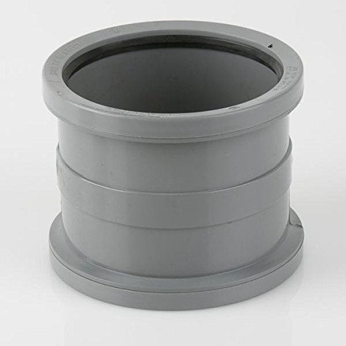 Brett Martin 110mm Double Socket Soil Pipe Coupler BS406B Black