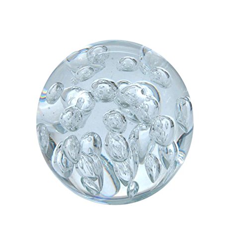 Dream Ball 210 Clear with Bubbles - Glass Ball Paperweight