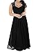 Nemidor Women's Deep- V Neck Sleeveless Vintage Plus Size Bridesmaid Formal Maxi Dress (22,Black)
