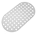 AIR TREE Bathtub Mats Non Slip Big Holes Extra Soft Machine Washable Suction Cups Bathtub Mat Oval White Long Shower Mat Oval 29 x 15 Inch …