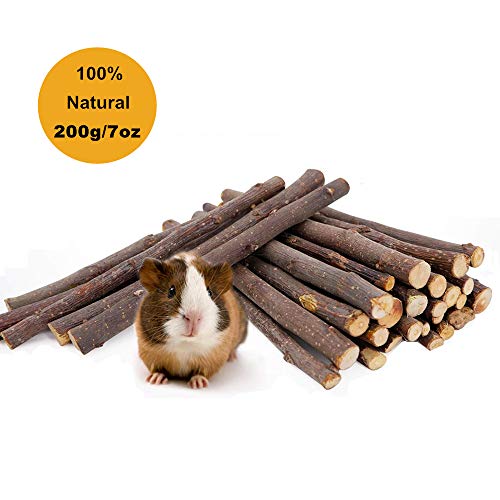 JanYoo 7oz Apple Chew Sticks for Guinea Pig,Bunny Rabbit Treats Snacks