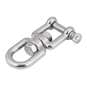 TAKE FANS Praktische Heavy Duty 304 RVS Swivel Ring Snap Rolling Shackle Apparaat (12mm)