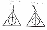 Harry Potter DEATHLY HALLOWS Silvertone French Wire EARRINGS
