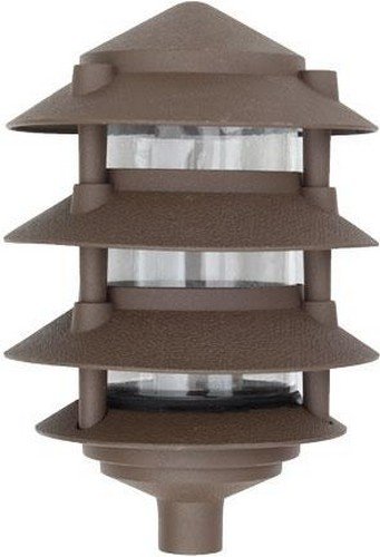 D5100-BZ Pagoda Fixture 4 Tier Incand 120V Light, Bronze Finish
