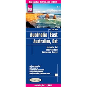 Australia este, mapa impermeable de carreteras. Escala 1:1.800.000 impermeable. Reise Know-How. Australia este, mapa impermeable de carreteras. Escala 1:1.800.000 impermeable. Reise Know-How.