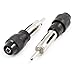 uxcell 2pcs Auto Car Radio AM/FM Antenna Adapter Male Plug Connector Black