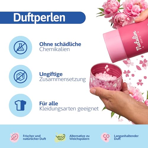 Natulim Wäscheparfüm Duftperlen Waschmaschine Wäscheduft Perlen für empfindliche Haut und alle Textilien nachhaltige Wäscheperlen mit langanhaltender Blumenduft für 30 Waschgänge Made in EU thumbnail 3