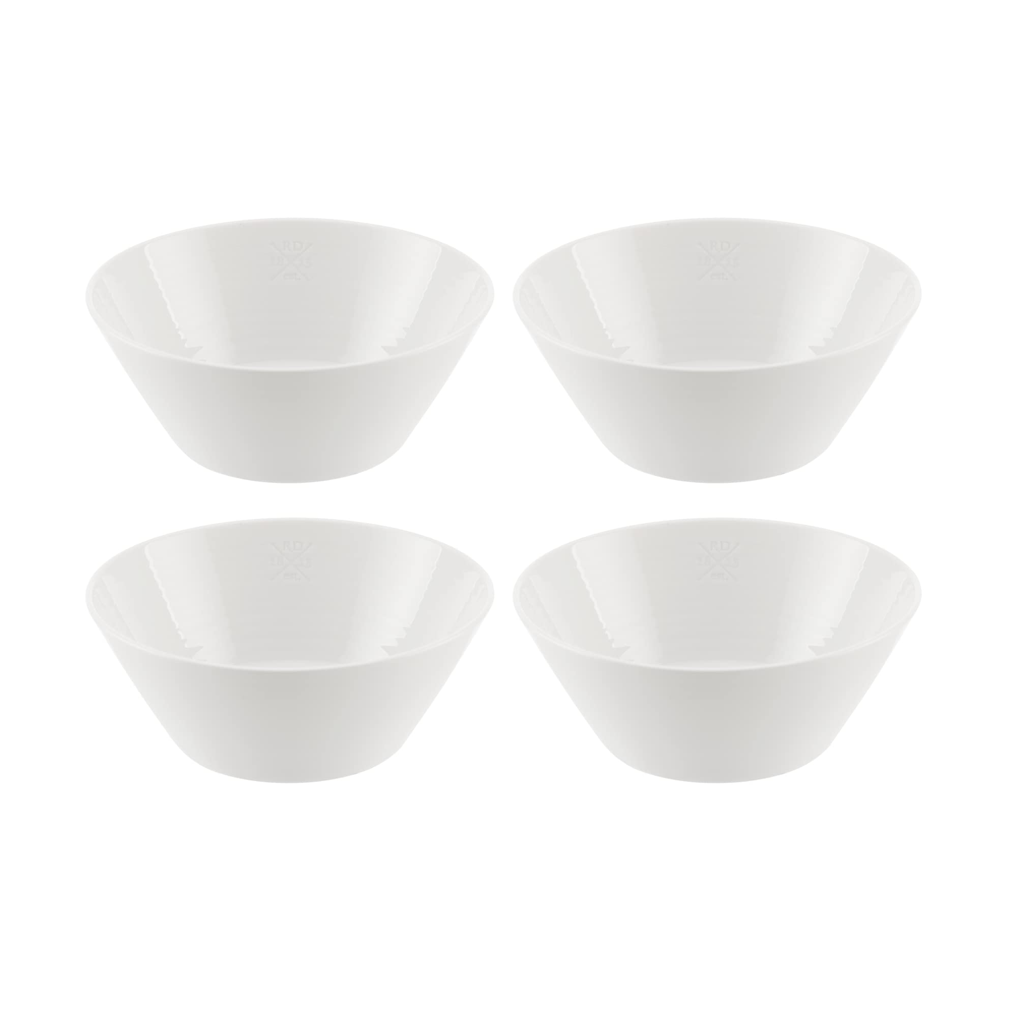 Royal Doulton 1062332 Pure S/4 Cereal Bowls 16cm/6in Tableware, Sets, Porcelain, 500 milliliters, White