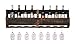 del Hutson Designs - The Olivia Wine Rack, USA Handmade Reclaimed Wood, Wall Mounted, 8 Bottle 8 Long Stem Glass Holder (Walnut)