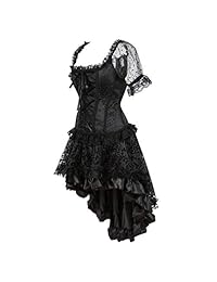 Falda de corsé gótico para Halloween, fiesta de máscaras, brocado gótico