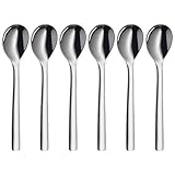 WMF 6-Piece 18/ 10 Stainless Steel 12 Cm Nuova Egg Spoon Set, Silver