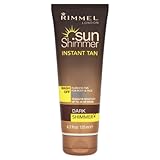Rimmel Instant Tan Sun Shimmer - Wash off Water Resistant 4.2oz (125ml) Dark Shimmer