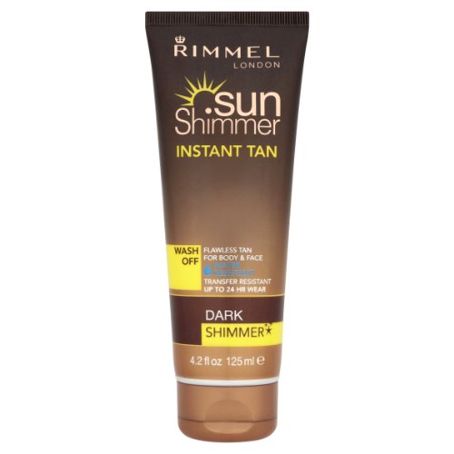 Rimmel Instant Tan Sun Shimmer - Wash off Water Resistant 4.2oz (125ml) Dark Shimmer