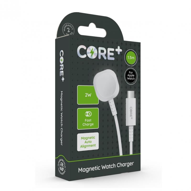 CORE + | 1.5M Magnetic Smart Charger for Apple Watch USB C Cable | Fast Charge | Compatible With Series 9-1 | watchOS 1-10