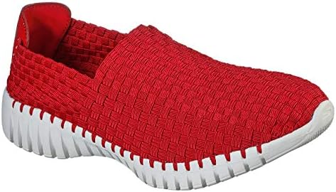 red skechers slip on