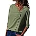 Clearance Sale! Wintialy Womens Casual Lapel Neck T-Shirt Ladies Long Sleeve Buckle Blouse Tops