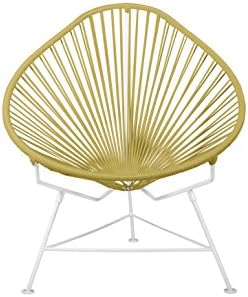Innit Designs i05-02-14 Jr Acapulco Chair Gold Weave on White Frame