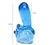 3 Set Mini Vibrator Massager Accessories Wand Attachment -- Three Different Styles(Blue)