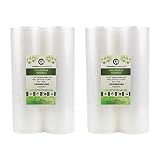 Commercial Bargains 4 Vacuum Food Sealer Saver Storage Bag Rolls 11" Wide 50' FT Long Bulk Freezer